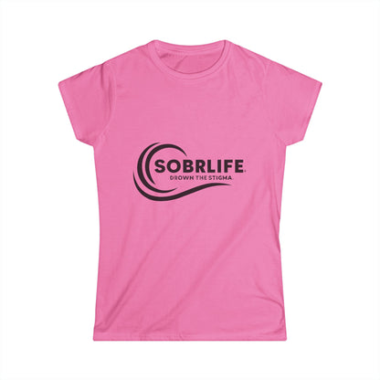 SOBRLIFE Women's Softstyle Tee - Black Logo