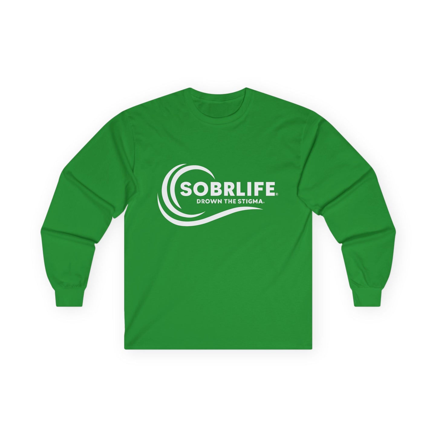 SOBRLIFE Unisex Long Sleeve Tee - White Logo