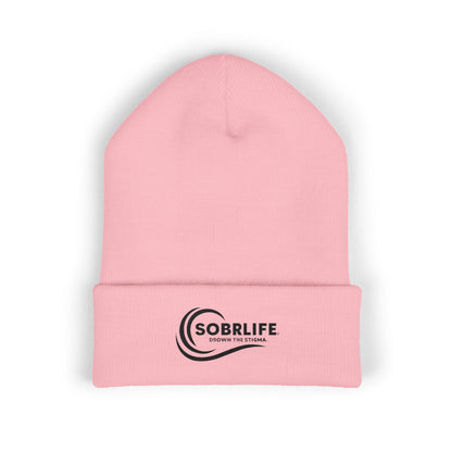 SOBRLIFE Embroidered Classic Cuffed Beanie - Keep Warm & Drown the Stigma