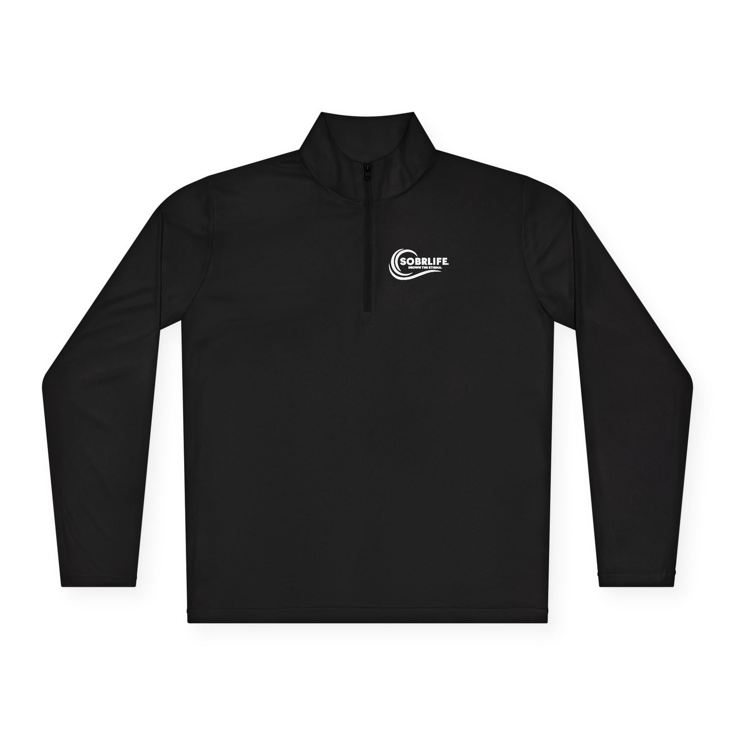 SOBRLIFE Unisex Quarter-Zip Pullover – White Logo