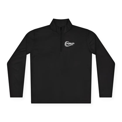 SOBRLIFE Unisex Quarter-Zip Pullover – White Logo
