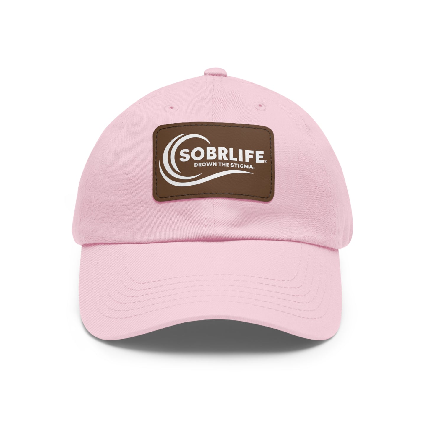 SOBRLIFE Dad Hat with Leather Patch - White Logo
