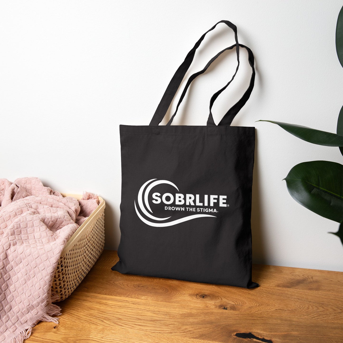 SOBRLIFE Cotton Canvas Tote Bag - Drown The Stigma