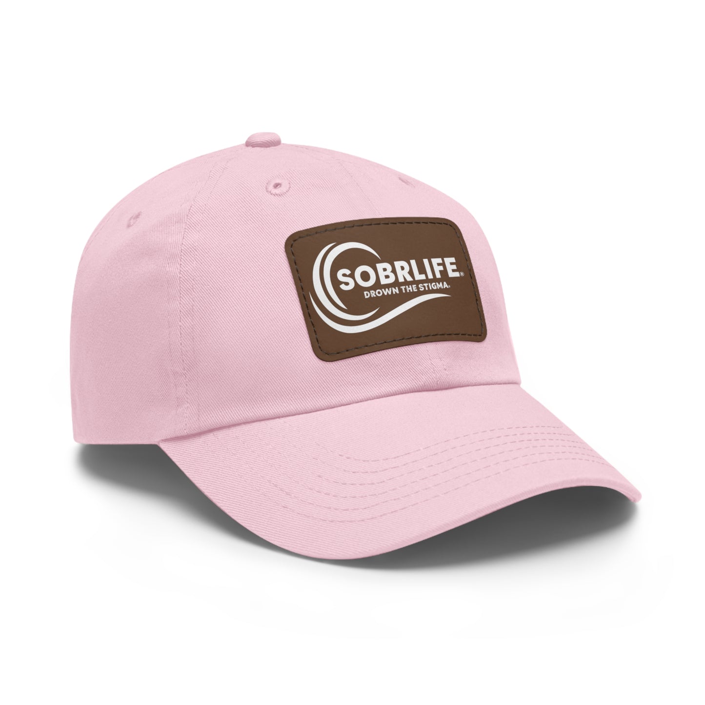 SOBRLIFE Dad Hat with Leather Patch - White Logo