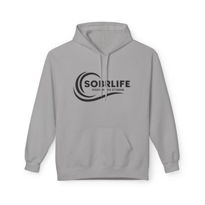 SOBRLIFE Unisex Fleece Hoodie - Black Logo