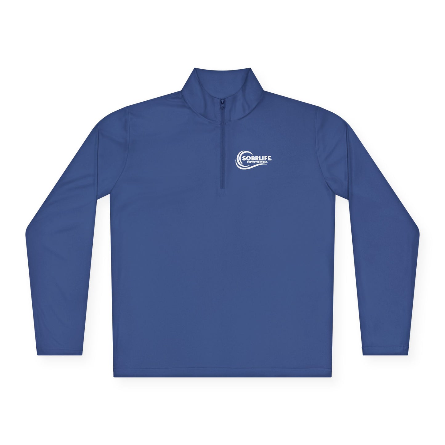 SOBRLIFE Unisex Quarter-Zip Pullover – White Logo