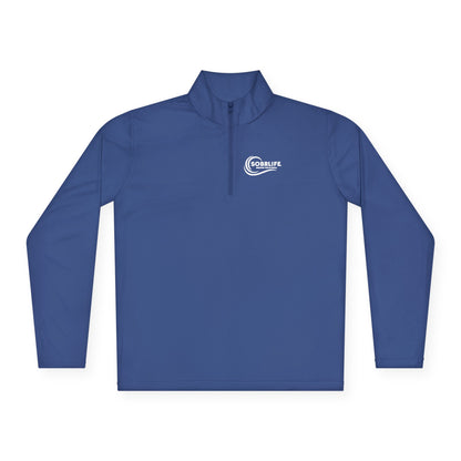 SOBRLIFE Unisex Quarter-Zip Pullover – White Logo