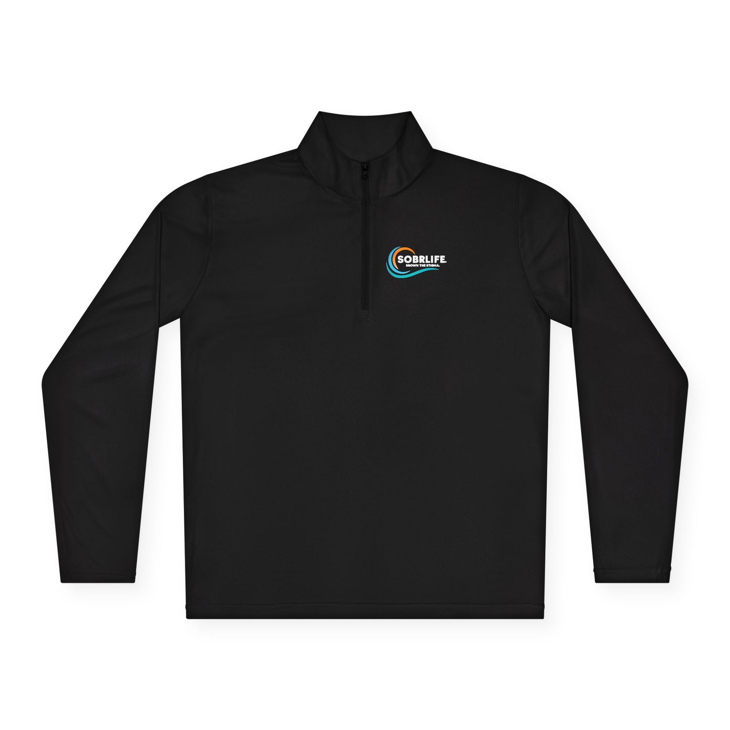 SOBRLIFE Unisex Quarter-Zip Pullover - Full Color Logo