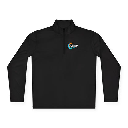 SOBRLIFE Unisex Quarter-Zip Pullover - Full Color Logo