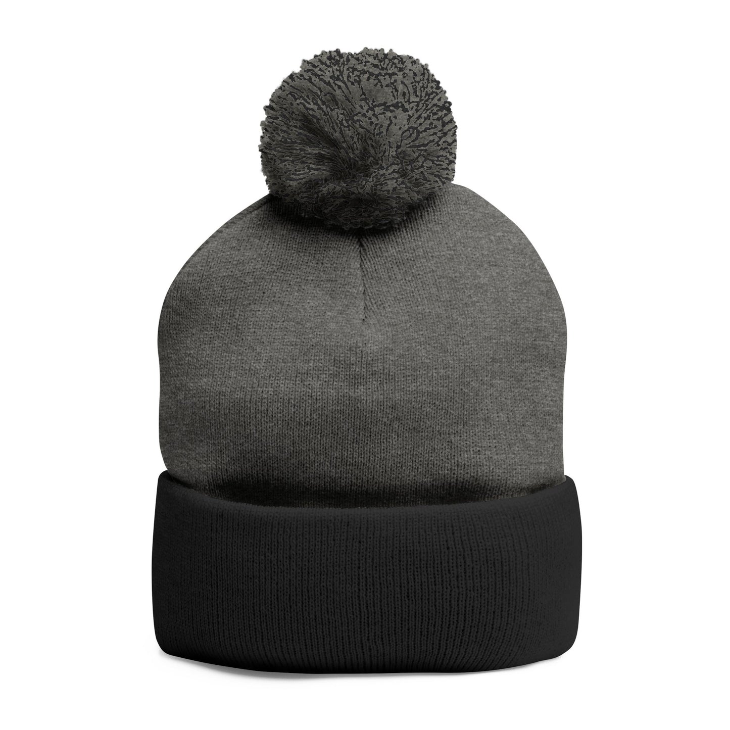 SOBRLIFE Pom-Pom Knit Cap with Embroidery - White Logo