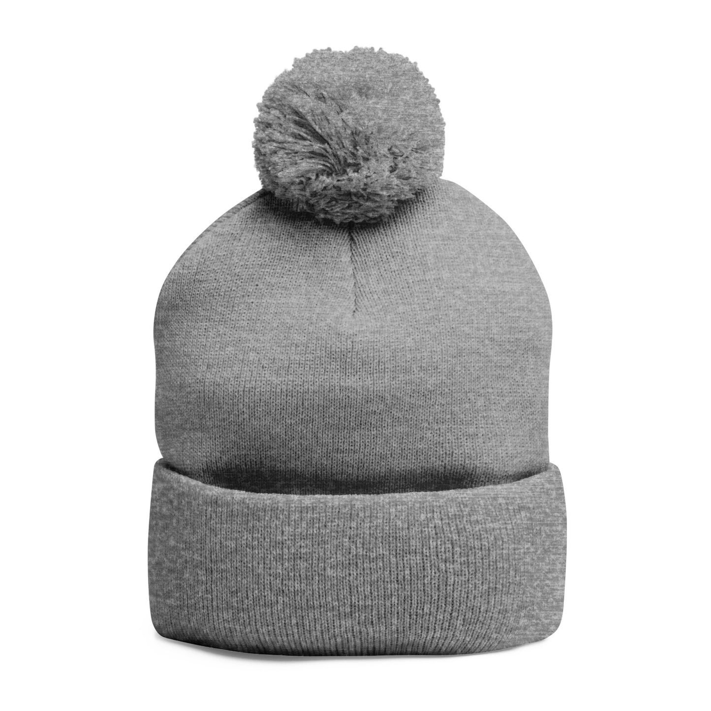SOBRLIFE Pom-Pom Knit Cap with Embroidery - White Logo