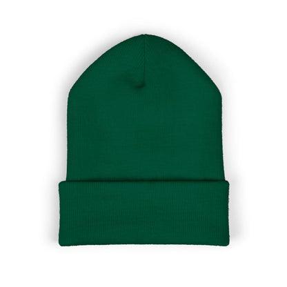 SOBRLIFE Embroidered Classic Cuffed Beanie - White Logo