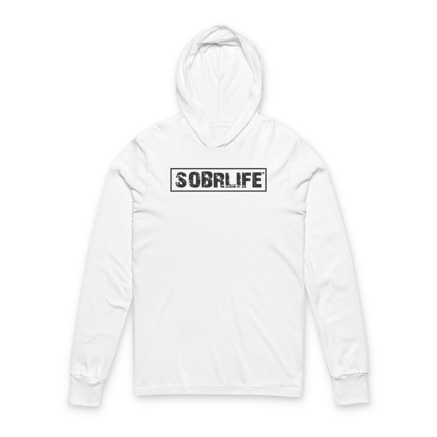 SOBRLIFE Unisex Hooded Long Sleeve Tee, Comfortable Casual Hoodie, Recovery Support Apparel, Motivational Gift, Everyday Wear
