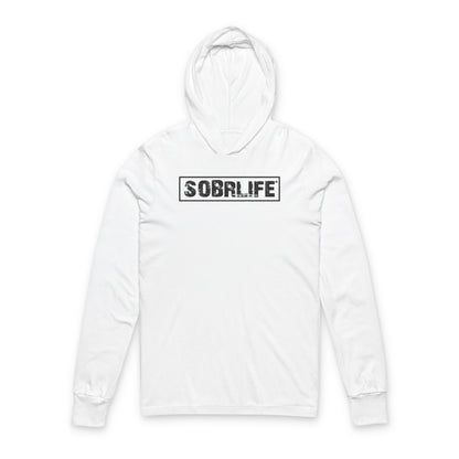 SOBRLIFE Unisex Hooded Long Sleeve Tee, Comfortable Casual Hoodie, Recovery Support Apparel, Motivational Gift, Everyday Wear