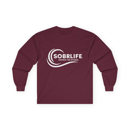 SOBRLIFE Unisex Long Sleeve Tee - White Logo