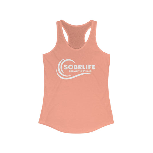SOBRLIFE Women's Racerback Tank - White Logo