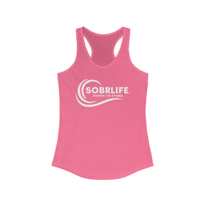 SOBRLIFE Women's Racerback Tank - White Logo