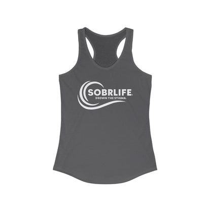 SOBRLIFE Women's Racerback Tank - White Logo