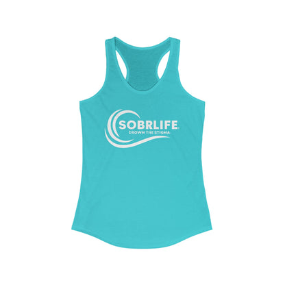 SOBRLIFE Women's Racerback Tank - White Logo