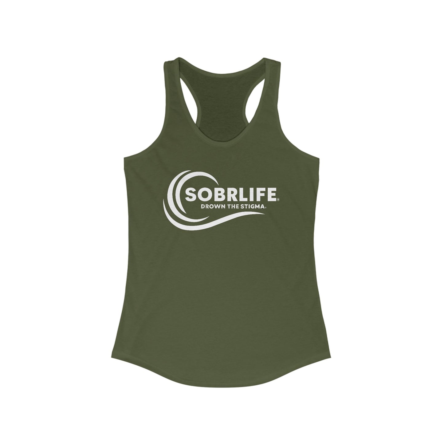 SOBRLIFE Women's Racerback Tank - White Logo