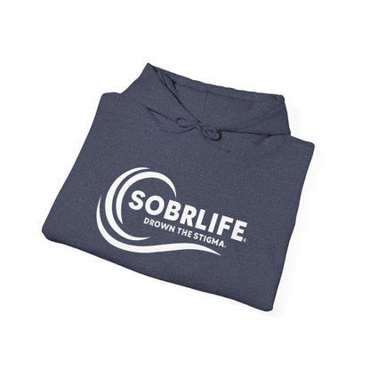 SOBRLIFE Unisex Hooded Sweatshirt - White Logo