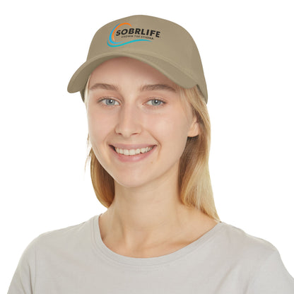 SOBRLIFE Low Profile Baseball Cap - Color Logo with Black Text