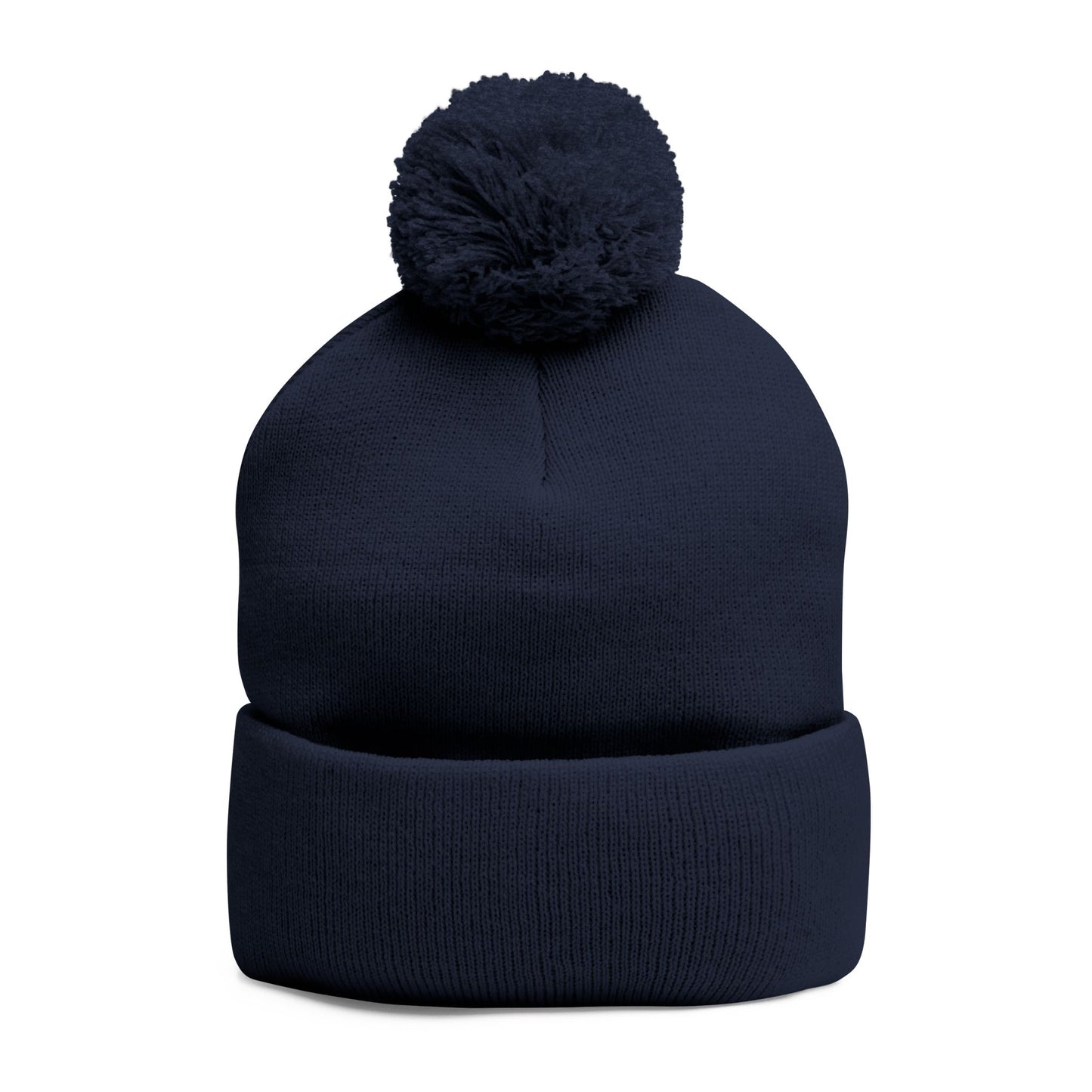 SOBRLIFE Pom-Pom Knit Cap with Embroidery - White Logo