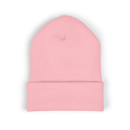 SOBRLIFE Embroidered Classic Cuffed Beanie - White Logo