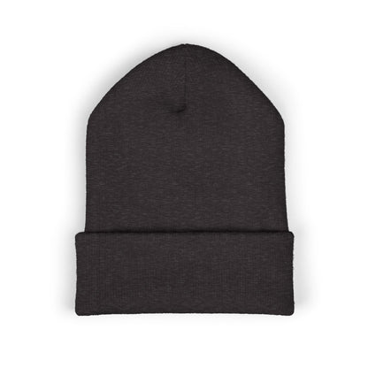 SOBRLIFE Embroidered Classic Cuffed Beanie - White Logo