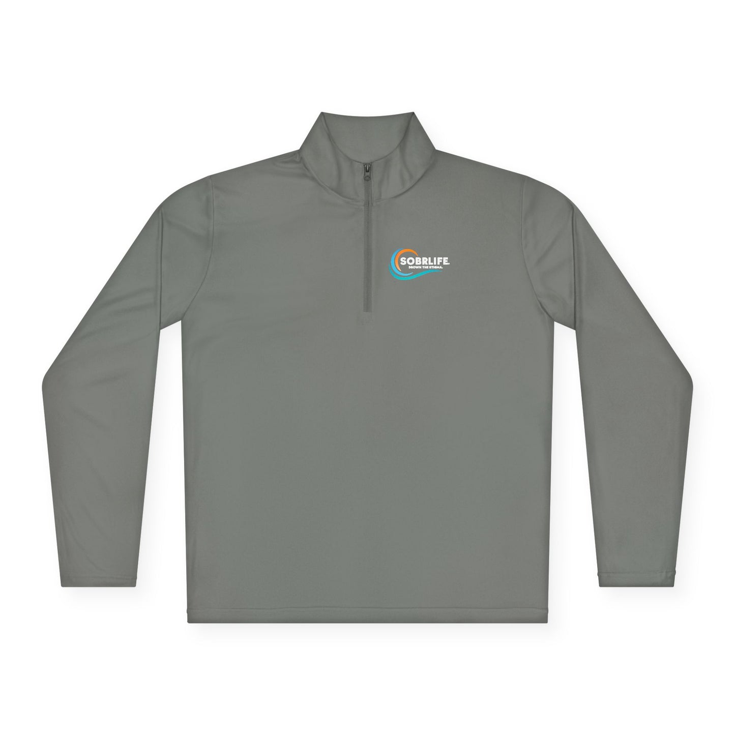 SOBRLIFE Unisex Quarter-Zip Pullover - Full Color Logo