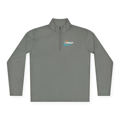 SOBRLIFE Unisex Quarter-Zip Pullover - Full Color Logo