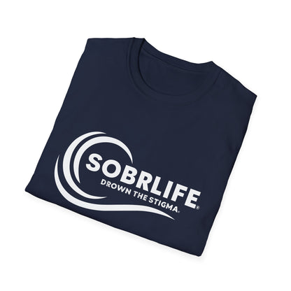 SOBRLIFE™ Unisex Softstyle T-Shirt – White Logo