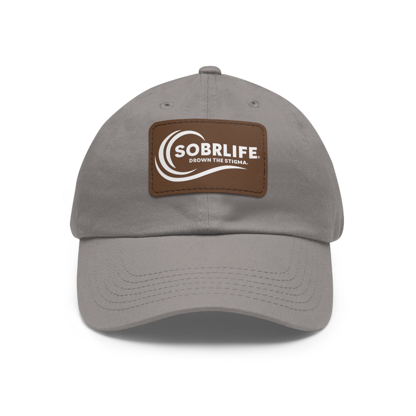 SOBRLIFE Dad Hat with Leather Patch - White Logo