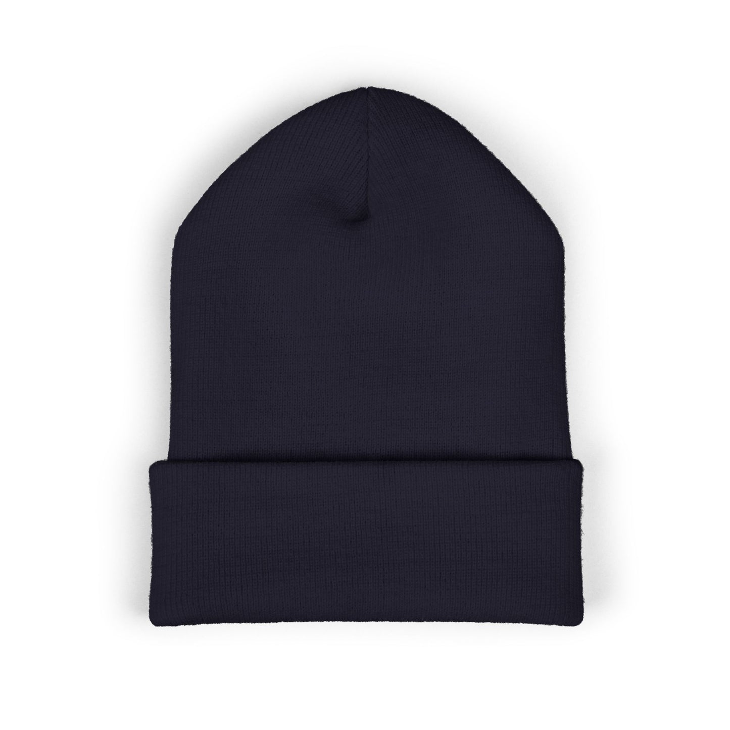 SOBRLIFE Embroidered Classic Cuffed Beanie - White Logo