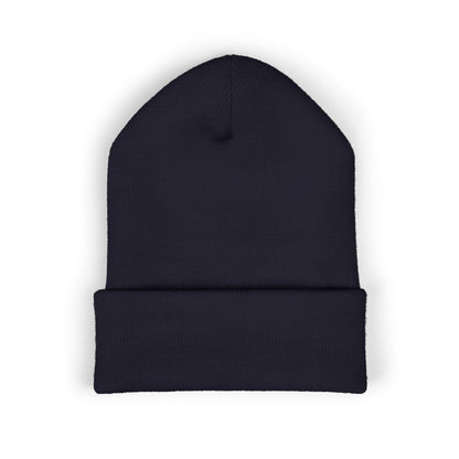 SOBRLIFE Embroidered Classic Cuffed Beanie - White Logo