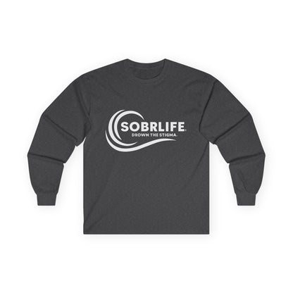 SOBRLIFE Unisex Long Sleeve Tee - White Logo
