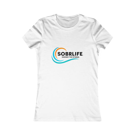 SOBRLIFE Women's Favorite Tee - Full Color Logo Black Text