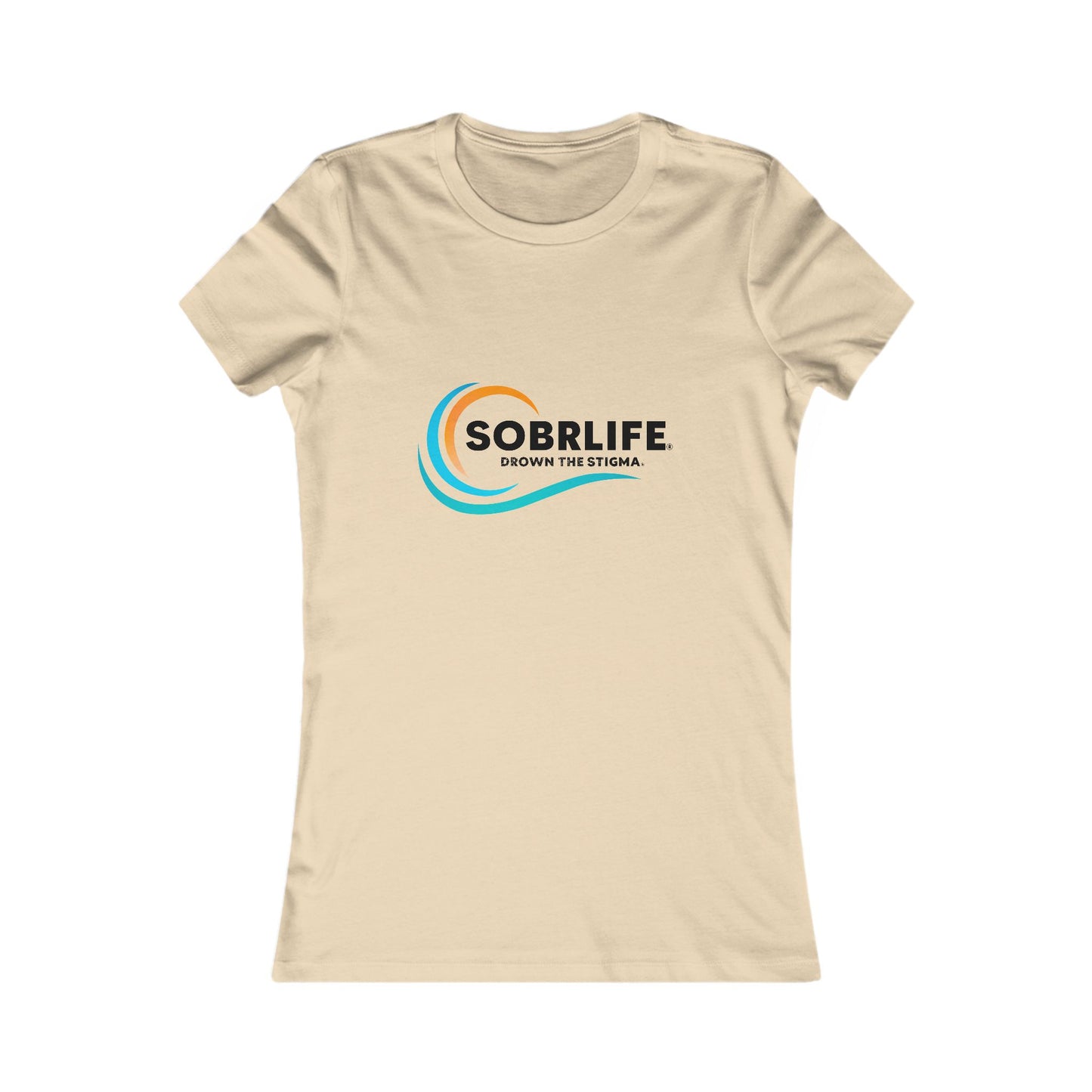 SOBRLIFE Women's Favorite Tee - Full Color Logo Black Text