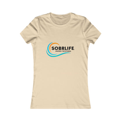 SOBRLIFE Women's Favorite Tee - Full Color Logo Black Text