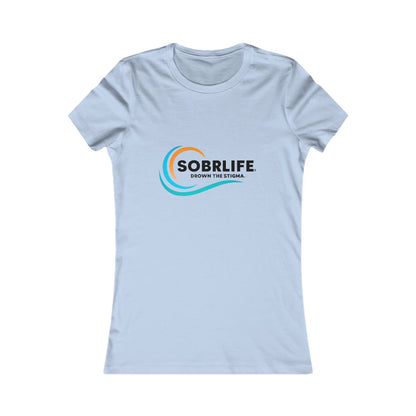 SOBRLIFE Women's Favorite Tee - Full Color Logo Black Text