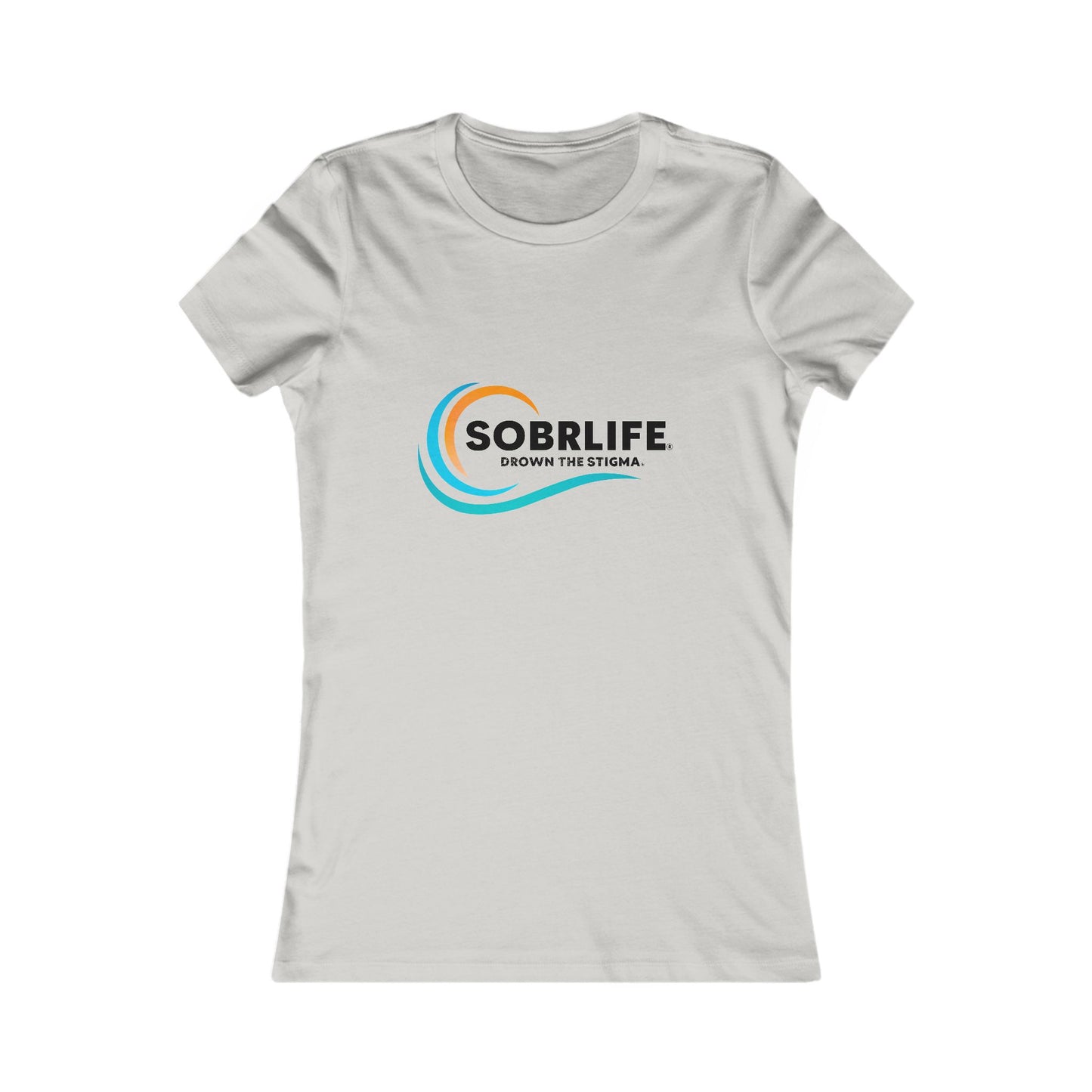 SOBRLIFE Women's Favorite Tee - Full Color Logo Black Text