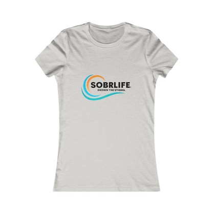 SOBRLIFE Women's Favorite Tee - Full Color Logo Black Text