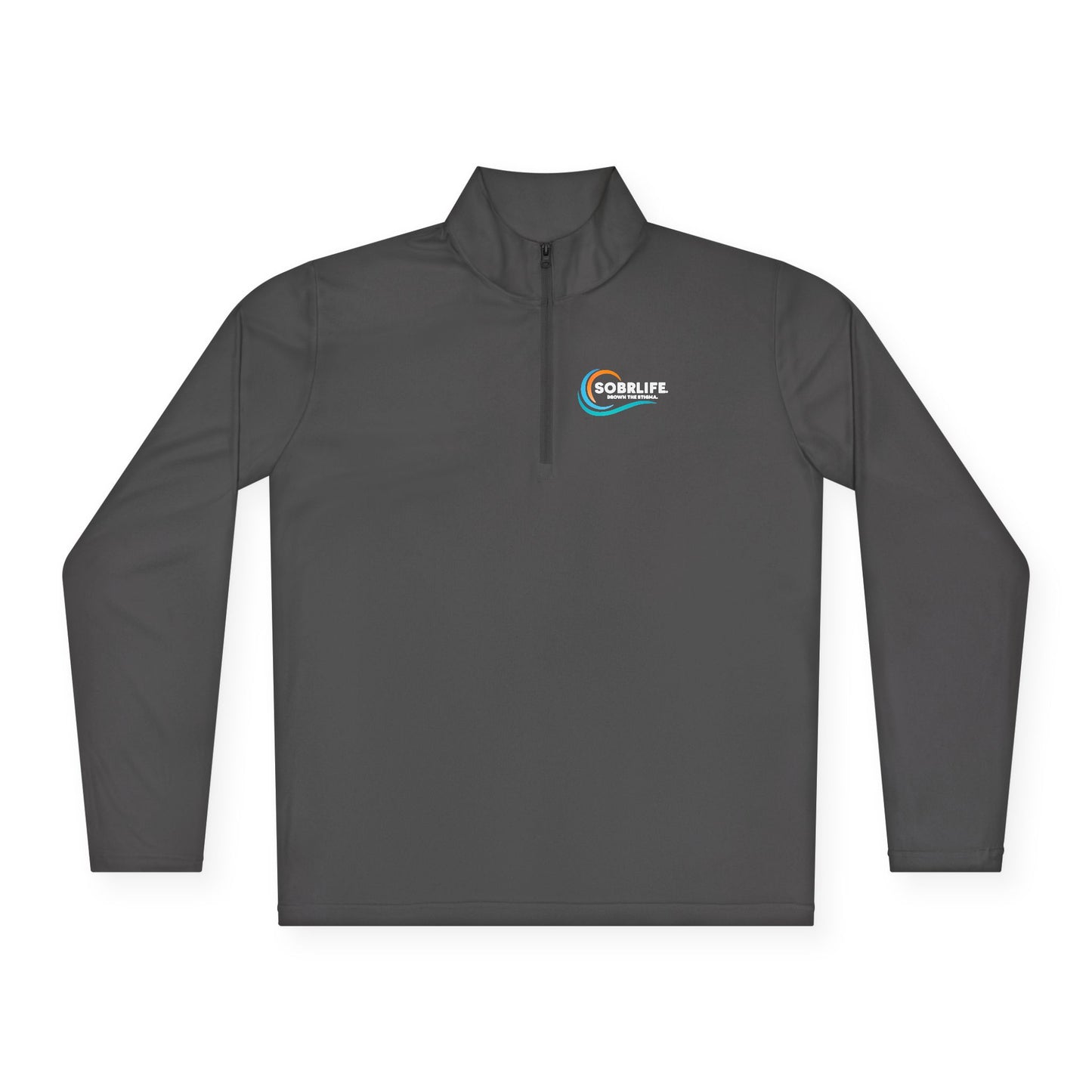 SOBRLIFE Unisex Quarter-Zip Pullover - Full Color Logo
