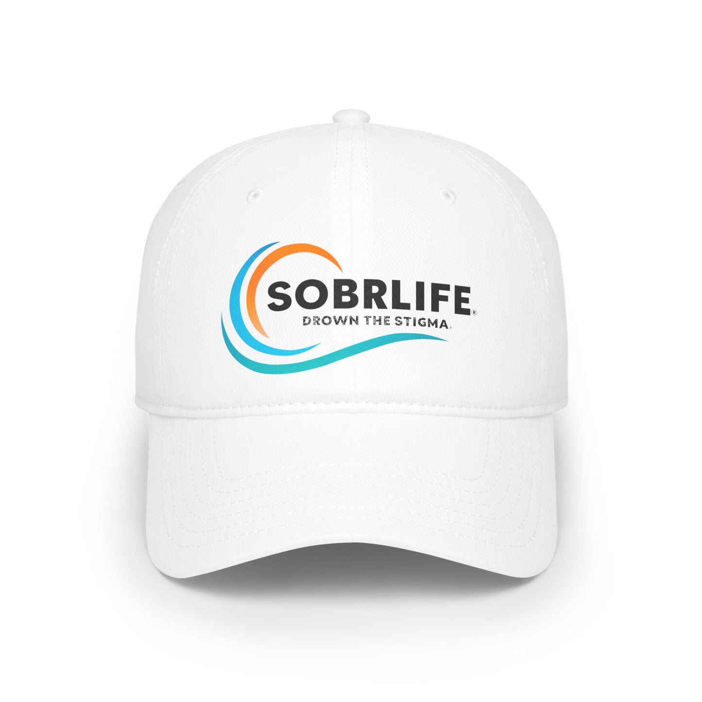 SOBRLIFE Low Profile Baseball Cap - Color Logo with Black Text