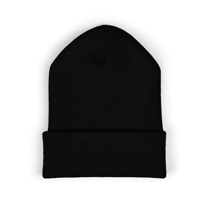 SOBRLIFE Embroidered Classic Cuffed Beanie - White Logo