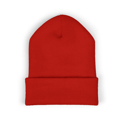 SOBRLIFE Embroidered Classic Cuffed Beanie - White Logo