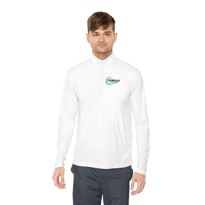 SOBRLIFE Unisex Quarter-Zip Pullover - Full Color Logo