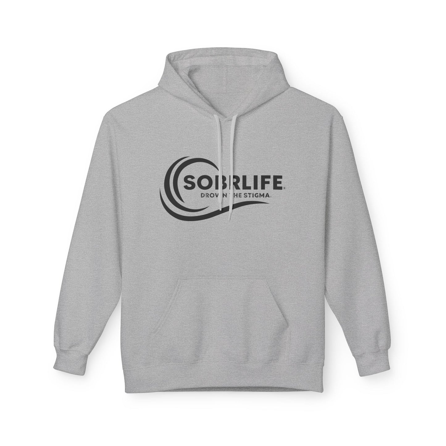 SOBRLIFE Unisex Fleece Hoodie - Black Logo