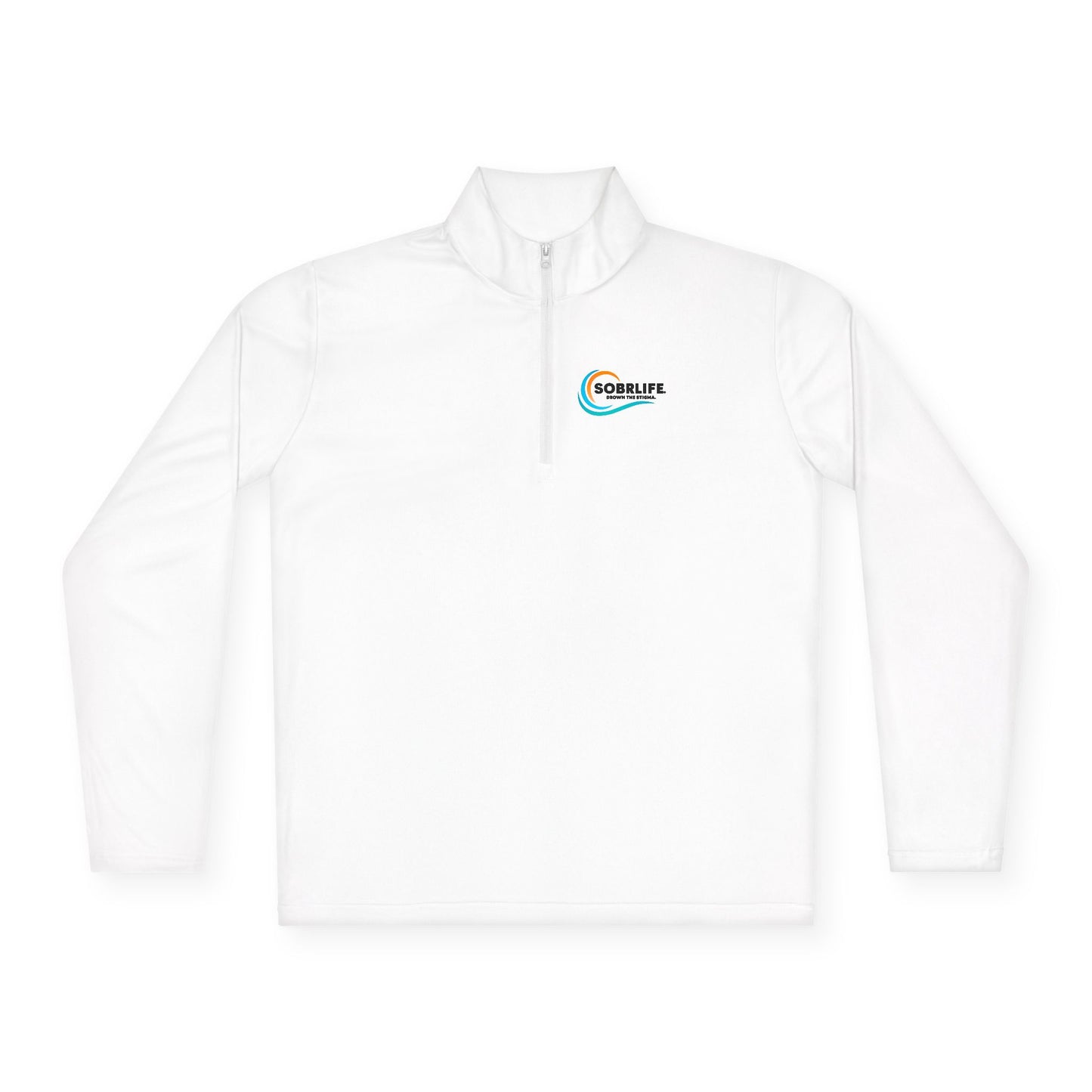 SOBRLIFE Unisex Quarter-Zip Pullover - Full Color Logo