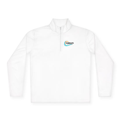 SOBRLIFE Unisex Quarter-Zip Pullover - Full Color Logo